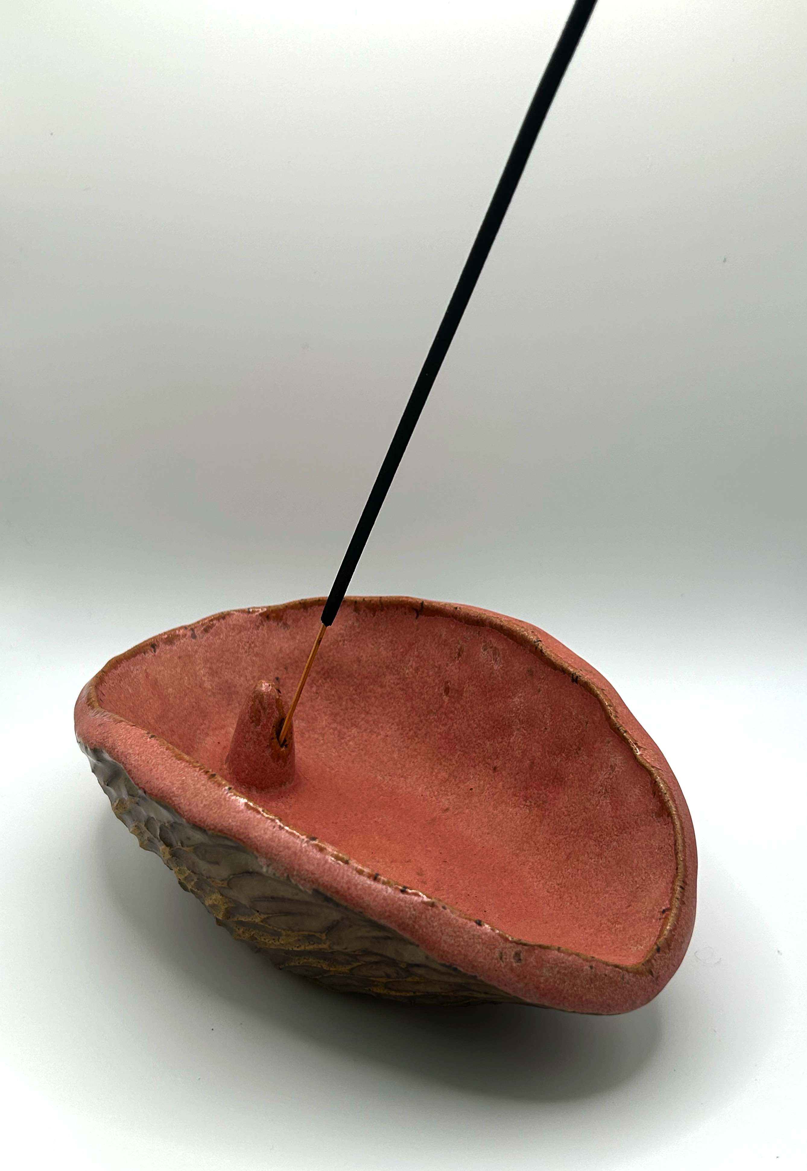 Handcrafted Ceramic Incense Holder – Pink