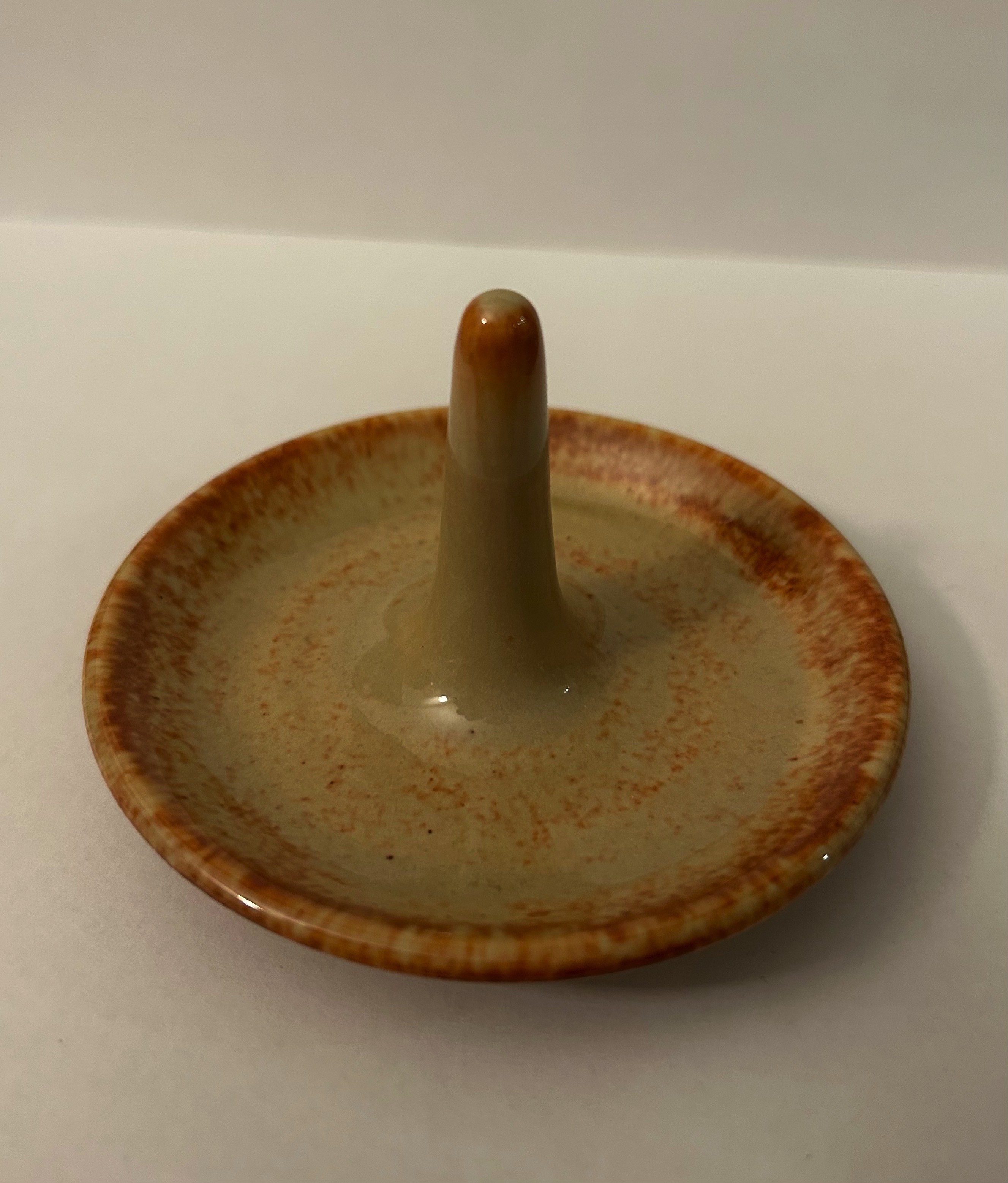 Handmade Ceramic Ring Holder (orange)