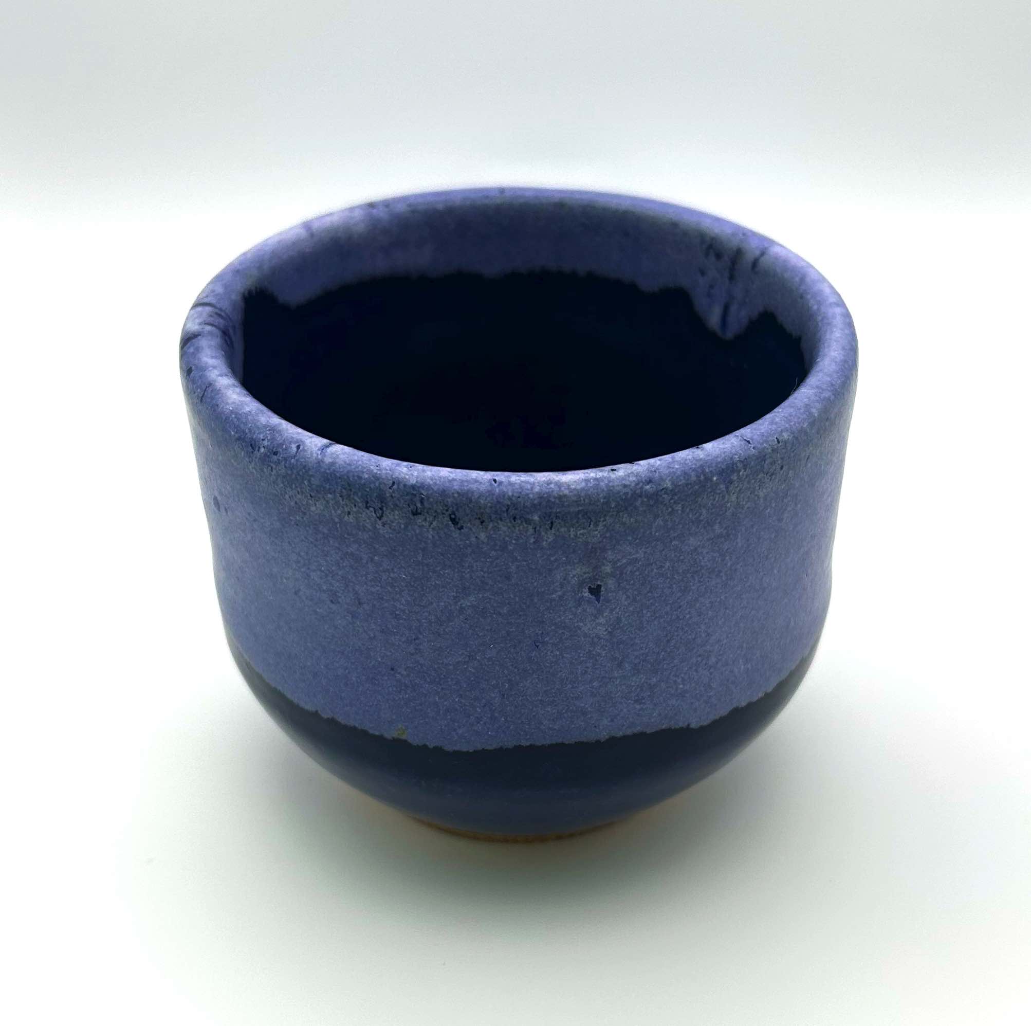 Handcrafted Ceramic Coffee Cup – Matte Blue Glaze