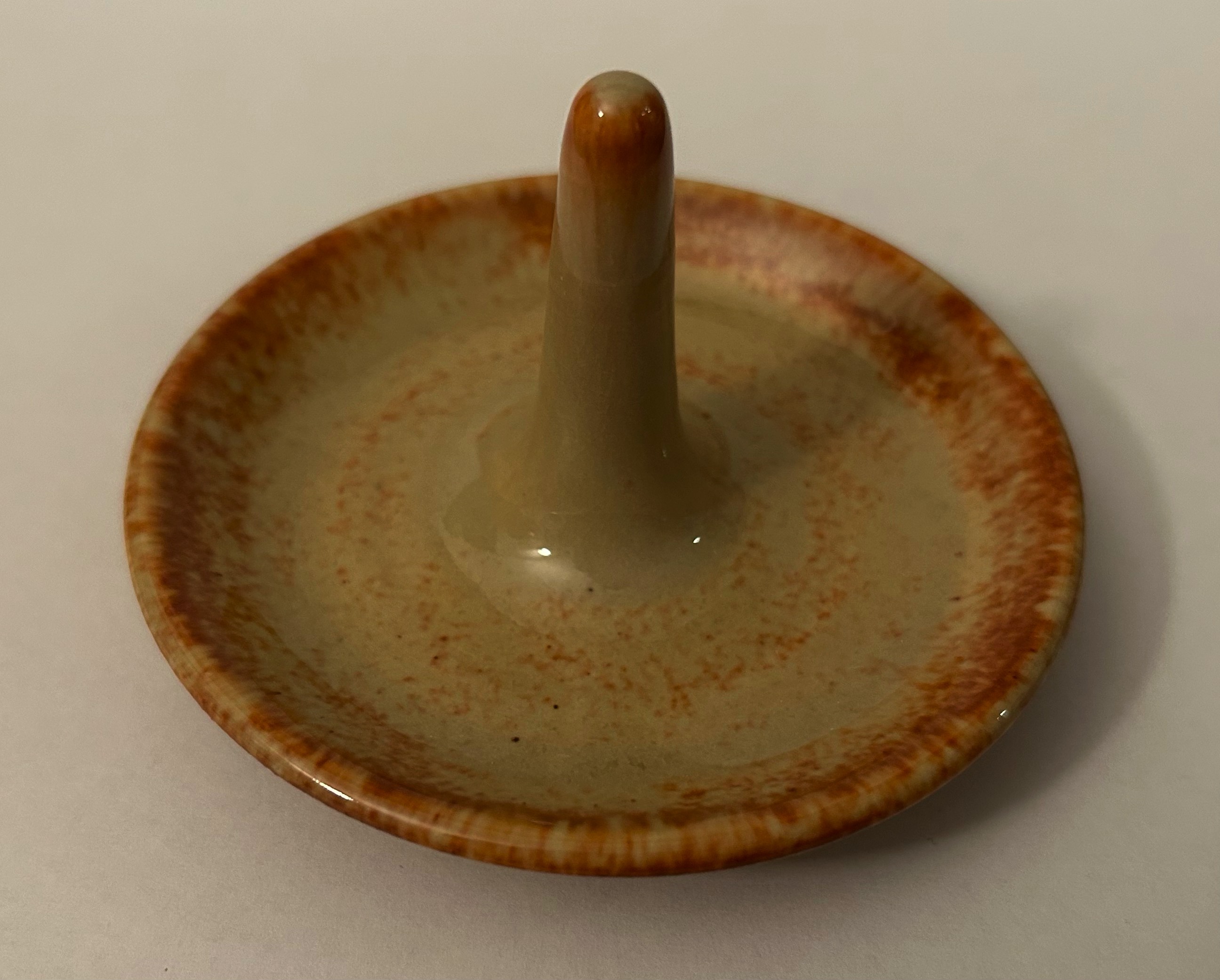 Handmade Ceramic Ring Holder (orange)