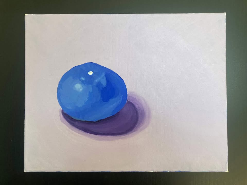 Blue Orange - Acrylic Painting