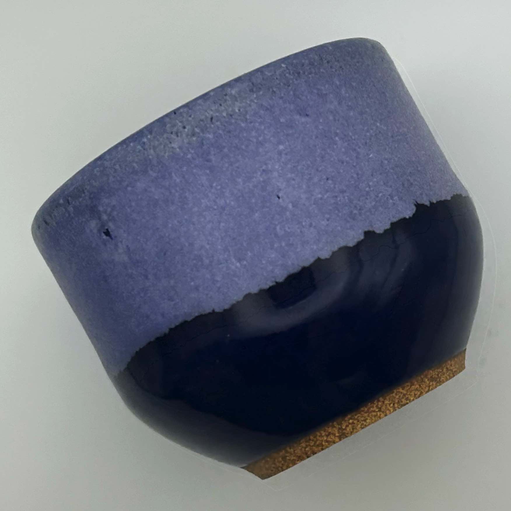Handcrafted Ceramic Coffee Cup – Matte Blue Glaze