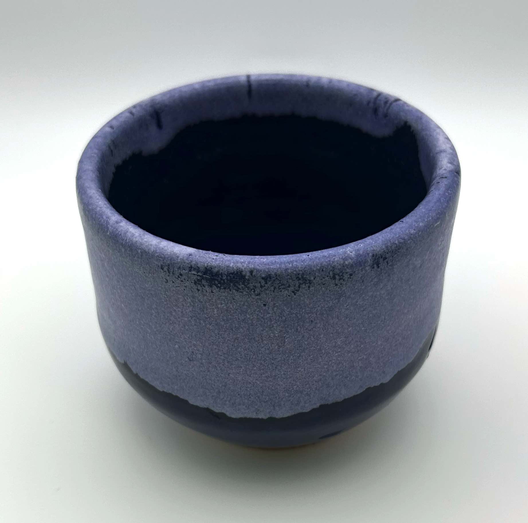 Handcrafted Ceramic Coffee Cup – Matte Blue Glaze
