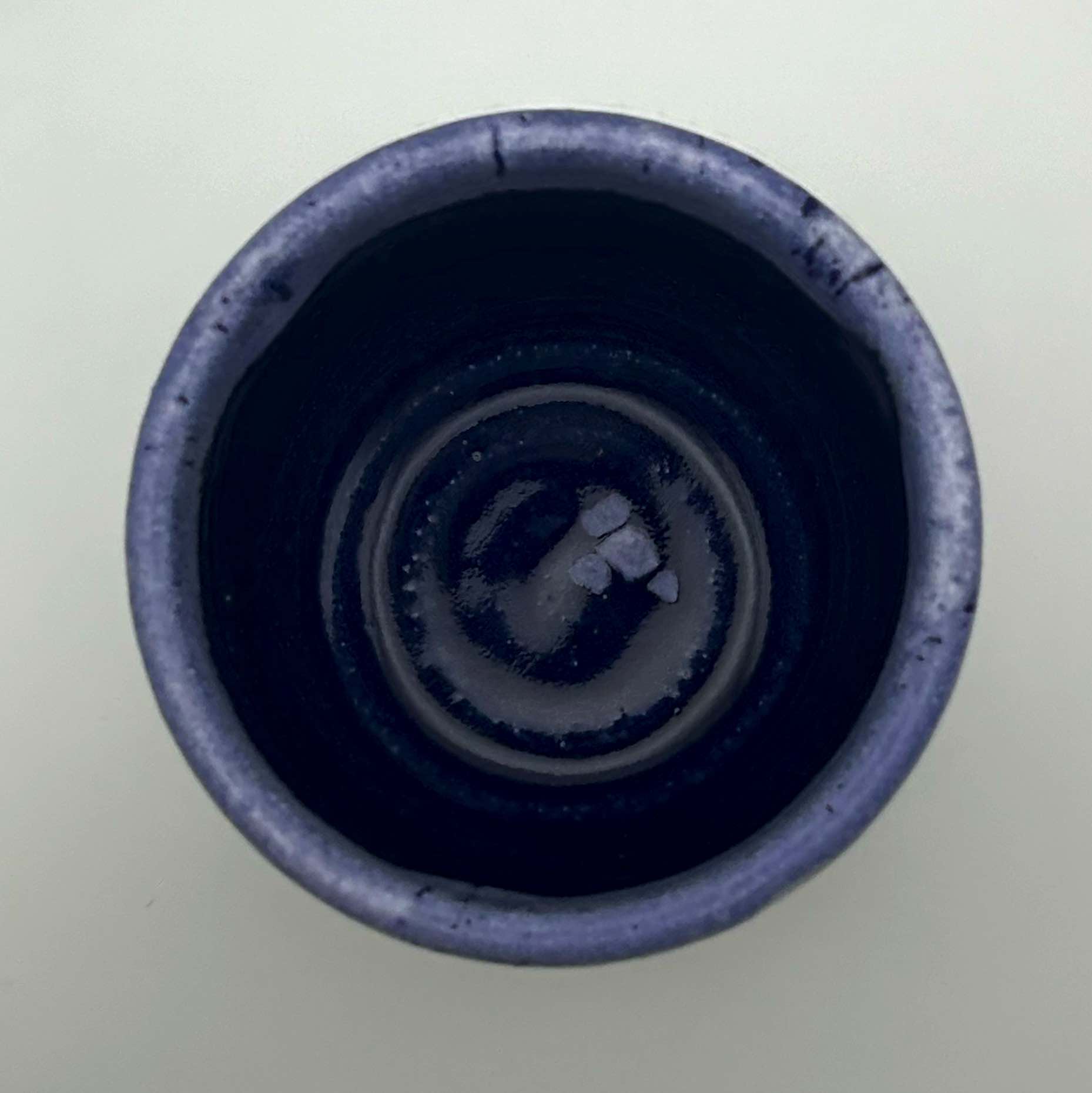 Handcrafted Ceramic Coffee Cup – Matte Blue Glaze